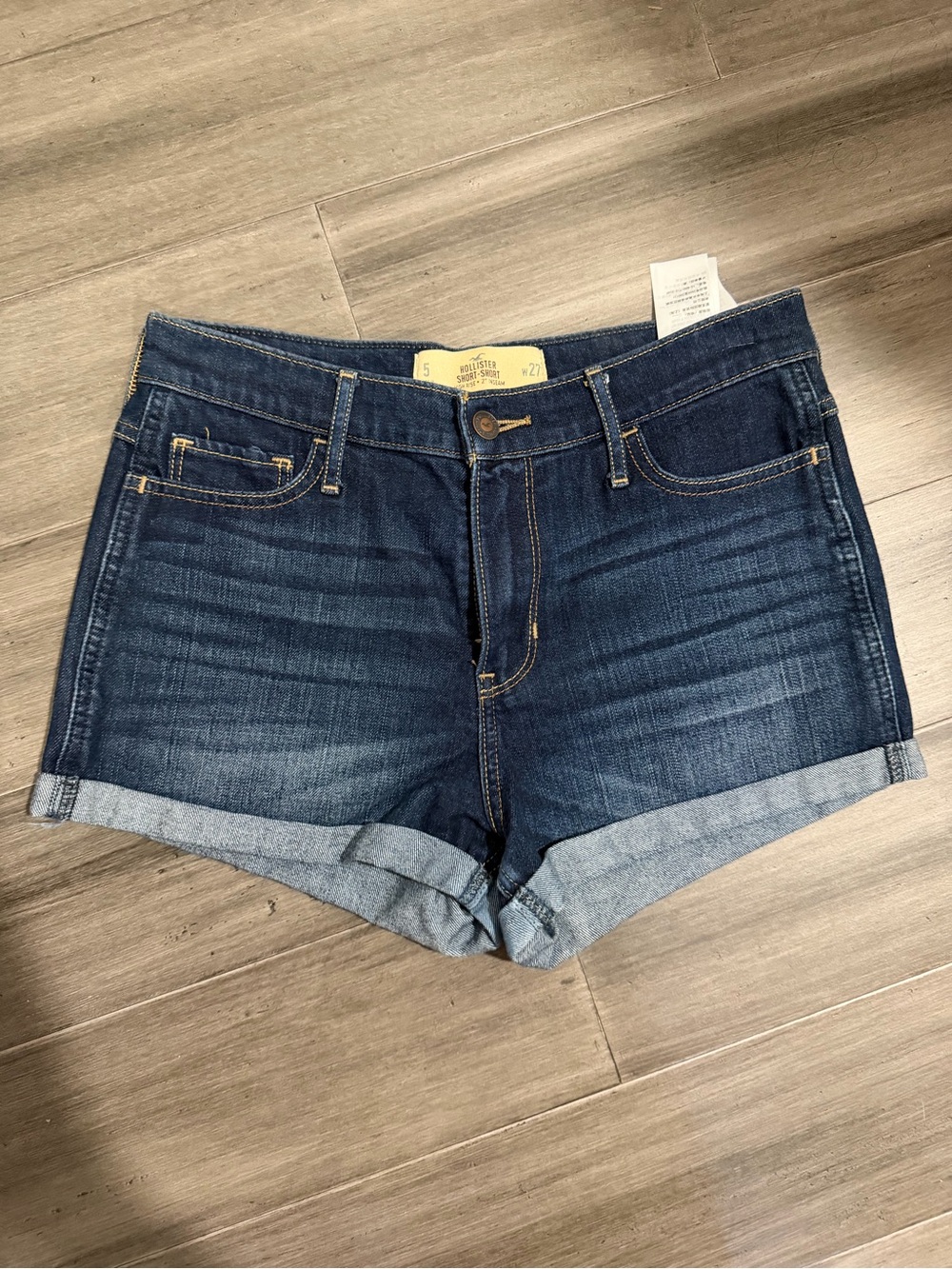 Hollister Indigo Cuffed Denim Shorts
